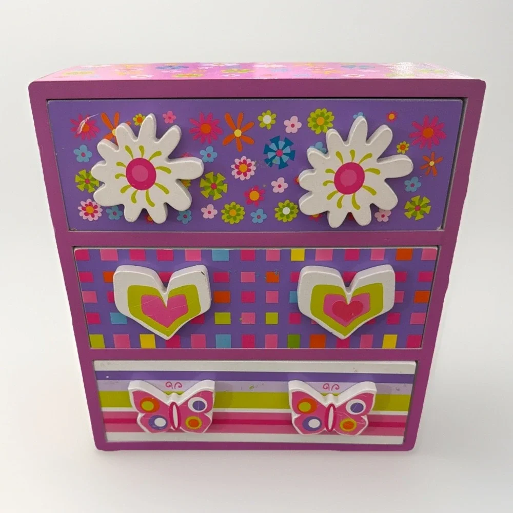 Small Wooden Jewelry Box for Little Girls Ages 4-13 - Kids 10